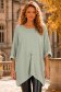 Bluza din tricot fin mint cu maneci trei-sferturi si croi larg cu aplicatii stralucitoare 7 - StarShinerS.ro