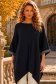Bluza din tricot fin neagra cu maneci trei-sferturi si croi larg cu aplicatii stralucitoare 1 - StarShinerS.ro