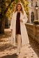 Bluza din tricot fin maro cu maneci trei-sferturi si croi larg cu insertii de blana ecologica 2 - StarShinerS.ro
