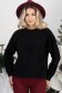 Pulover din tricot negru cu croi larg si aplicatii de dantela 1 - StarShinerS.ro