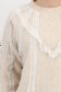 Pulover din tricot crem cu croi larg si aplicatii de dantela 4 - StarShinerS.ro
