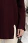 Pulover tricotat visiniu cu croi larg cu slit lateral 4 - StarShinerS.ro