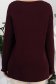 Pulover tricotat visiniu cu croi larg cu slit lateral 6 - StarShinerS.ro