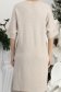 Rochie din tricot fin crem gri pana la genunchi cu croi larg si accesoriu cu pietre strass 6 - StarShinerS.ro