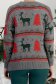 Pulover din tricot gri cu croi larg si imprimeu de Craciun 6 - StarShinerS.ro