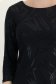 Rochie modal neagra midi cu un croi drept cu maneci trei-sferturi - StarShinerS 4 - StarShinerS.ro