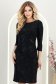 Rochie modal neagra midi cu un croi drept cu maneci trei-sferturi - StarShinerS 1 - StarShinerS.ro