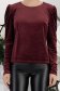 Bluza dama din catifea visinie cu un croi drept si umeri bufanti - StarShinerS 5 - StarShinerS.ro