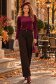 Bluza dama din catifea visinie umeri bufanti - StarShinerS 2 - StarShinerS.ro