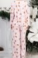 Pijama pufoasa din viscoza roz imprimata festiv cu un croi larg si elastic in talie 6 - StarShinerS.ro