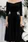 Rochie din catifea neagra midi in clos cu aplicatii stralucitoare laterale- StarShinerS 5 - StarShinerS.ro