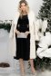 Rochie din catifea neagra midi in clos cu aplicatii stralucitoare laterale- StarShinerS 3 - StarShinerS.ro