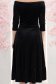 Rochie din catifea neagra midi in clos cu aplicatii stralucitoare laterale- StarShinerS 2 - StarShinerS.ro