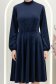 Rochie din catifea bleumarin până la genunchi in clos cu elastic in talie - StarShinerS 5 - StarShinerS.ro