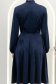 Rochie din catifea bleumarin până la genunchi in clos cu elastic in talie - StarShinerS 6 - StarShinerS.ro