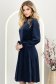 Rochie din catifea bleumarin până la genunchi in clos cu elastic in talie - StarShinerS 2 - StarShinerS.ro