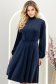 Rochie din catifea bleumarin până la genunchi in clos cu elastic in talie - StarShinerS 1 - StarShinerS.ro
