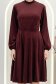 Rochie din catifea visinie până la genunchi in clos cu elastic in talie - StarShinerS 5 - StarShinerS.ro