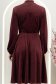 Rochie din catifea visinie până la genunchi in clos cu elastic in talie - StarShinerS 6 - StarShinerS.ro