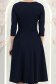 Rochie bleumarin din tricot fin midi in clos cu broderie florala 5 - StarShinerS.ro