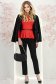 Bluza rosie din material elastic mulata cu accesoriu tip curea si peplum 3 - StarShinerS.ro