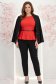 Bluza rosie din material elastic mulata cu accesoriu tip curea si peplum 1 - StarShinerS.ro