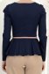 Bluza bleumarin din material elastic mulata cu accesoriu tip curea si peplum 5 - StarShinerS.ro