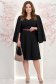 Rochie neagra din punto midi in clos cu accesoriu tip curea 1 - StarShinerS.ro