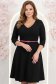 Rochie neagra din punto midi in clos cu accesoriu tip curea 2 - StarShinerS.ro