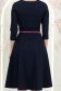 Rochie bleumarin din punto midi in clos cu accesoriu tip curea 7 - StarShinerS.ro