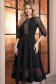 Rochie din stofa neagra midi in clos cu aplicatii de dantela - StarShinerS 1 - StarShinerS.ro