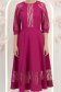 Rochie din stofa zmeura midi in clos cu aplicatii de dantela - StarShinerS 6 - StarShinerS.ro