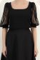 Bluza din crep neagra mulata cu maneci trei-sferturi din dantela - StarShinerS 6 - StarShinerS.ro