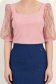 Bluza din crep roz pudra mulata cu maneci trei-sferturi din dantela - StarShinerS 4 - StarShinerS.ro