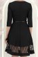 Rochie din stofa neagra scurta in clos cu insertie de dantela si curea - StarShinerS 7 - StarShinerS.ro