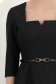 Rochie din stofa neagra scurta in clos cu insertie de dantela si curea - StarShinerS 5 - StarShinerS.ro