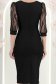 StarShinerS černá šaty přes koleno typ tužky 6 - StarShinerS.cz