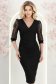 StarShinerS černá šaty přes koleno typ tužky 1 - StarShinerS.cz