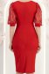 StarShinerS crven haljina midi krep vrsta olovke 6 - StarShinerS.hr