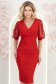 StarShinerS crven haljina midi krep vrsta olovke 1 - StarShinerS.hr