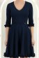 Rochie din jersey bleumarin scurta in clos cu volanase la maneca - StarShinerS 5 - StarShinerS.ro