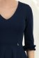Rochie din jersey bleumarin scurta in clos cu volanase la maneca - StarShinerS 5 - StarShinerS.ro