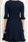 Rochie din jersey bleumarin scurta in clos cu volanase la maneca - StarShinerS 6 - StarShinerS.ro