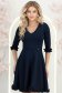 Rochie din jersey bleumarin scurta in clos cu volanase la maneca - StarShinerS 3 - StarShinerS.ro