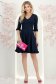 Rochie din jersey bleumarin scurta in clos cu volanase la maneca - StarShinerS 4 - StarShinerS.ro