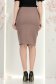 Fusta din stofa mocha până la genunchi tip creion cu banda decorativa cu tinte - StarShinerS 4 - StarShinerS.ro