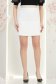 Fusta stofa ivoire scurta cu un croi drept cu accesoriu metalic - StarShinerS 4 - StarShinerS.ro
