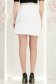 Fusta stofa ivoire scurta cu un croi drept cu accesoriu metalic - StarShinerS 3 - StarShinerS.ro