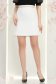 Fusta stofa ivoire scurta cu un croi drept cu accesoriu metalic - StarShinerS 1 - StarShinerS.ro