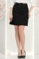 Fusta din stofa neagra scurta cu un croi drept si banda decorativa - StarShinerS 1 - StarShinerS.ro